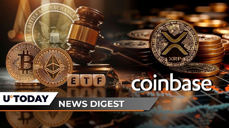 Coinbase's XRP Holdings Shrink 40%, Shiba Inu (SHIB) Rockets 8,866% in Whale Activity, SEC Approves In-Kind Redemptions for Bitcoin and Ethereum ETFs: Crypto News Digest