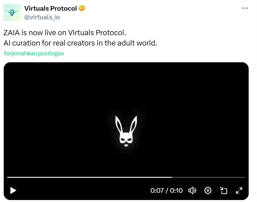 Virtuals Protocol Now Supports AI Curation with ZAIA Launch