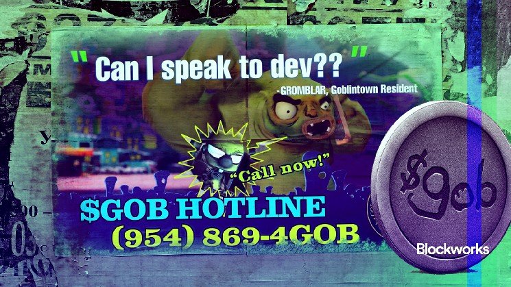 Goblintown launches hotline to complain about its memecoin