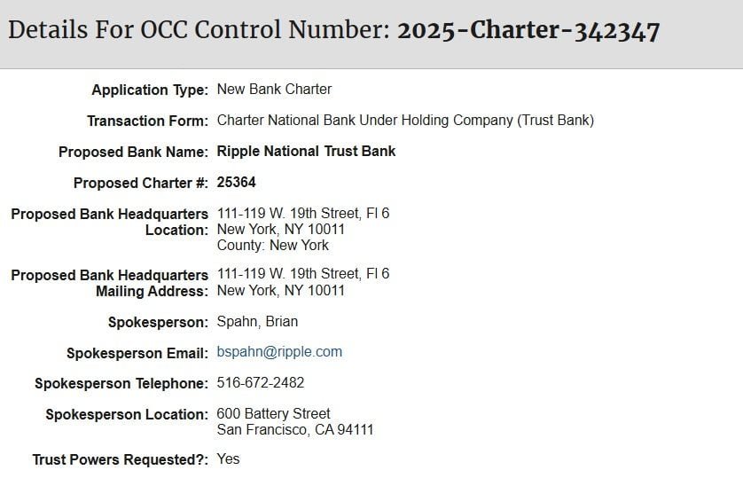 Ripple National Trust Bank Targets Fed Access&mdash;Is RLUSD About to Go Full Scale?