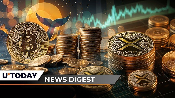 Satoshi-Era Whale Moves $4.77 Billion in BTC, Ultra-Rare XRP Bull Signal Emerges, BlackRock's Ethereum Bet Brakes All Records: Crypto News Digest