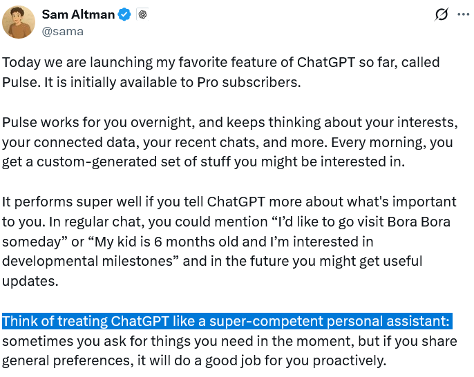OpenAI unveils ChatGPT &lsquo;Pulse&rsquo; &mdash; Could it help you trade crypto?