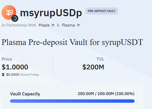 Maple&rsquo;s $200 Million Plasma Vault Gets Filled Instantly