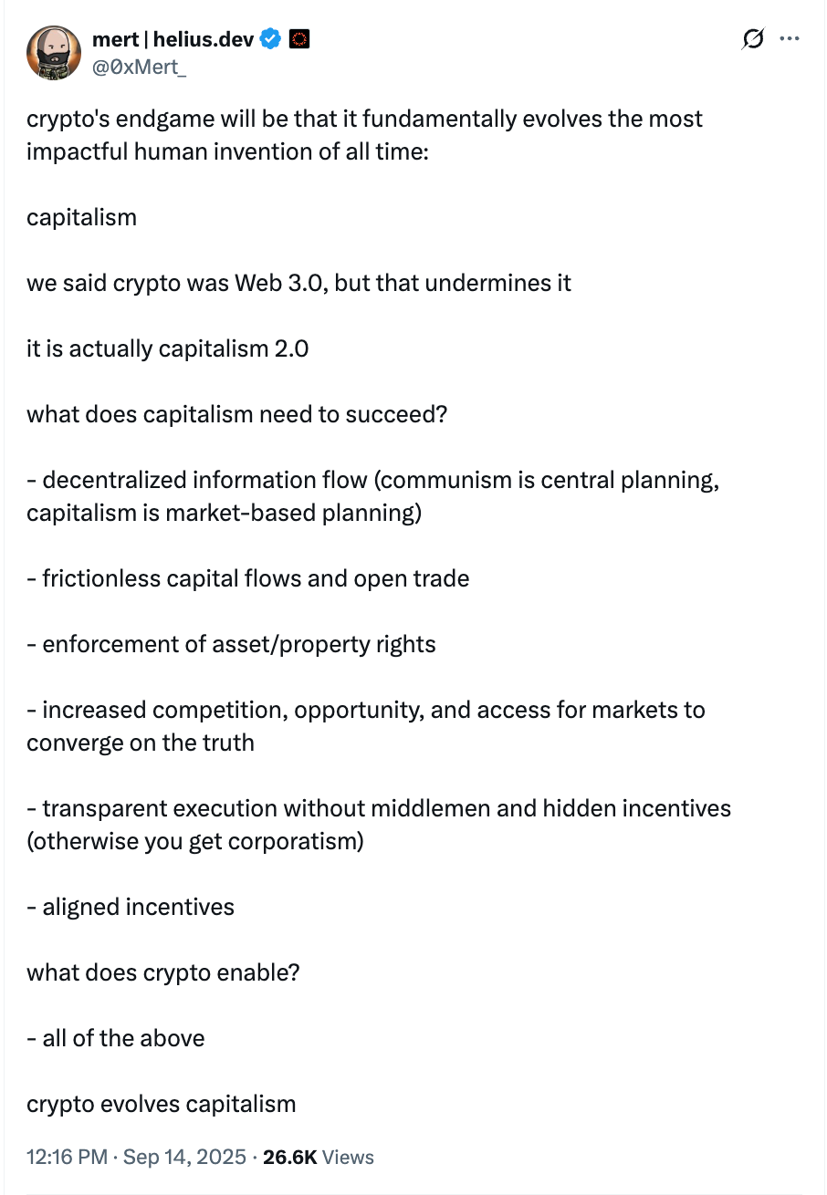 Crypto isn't Web 3.0, it's Capitalism 2.0 &mdash; Crypto exec