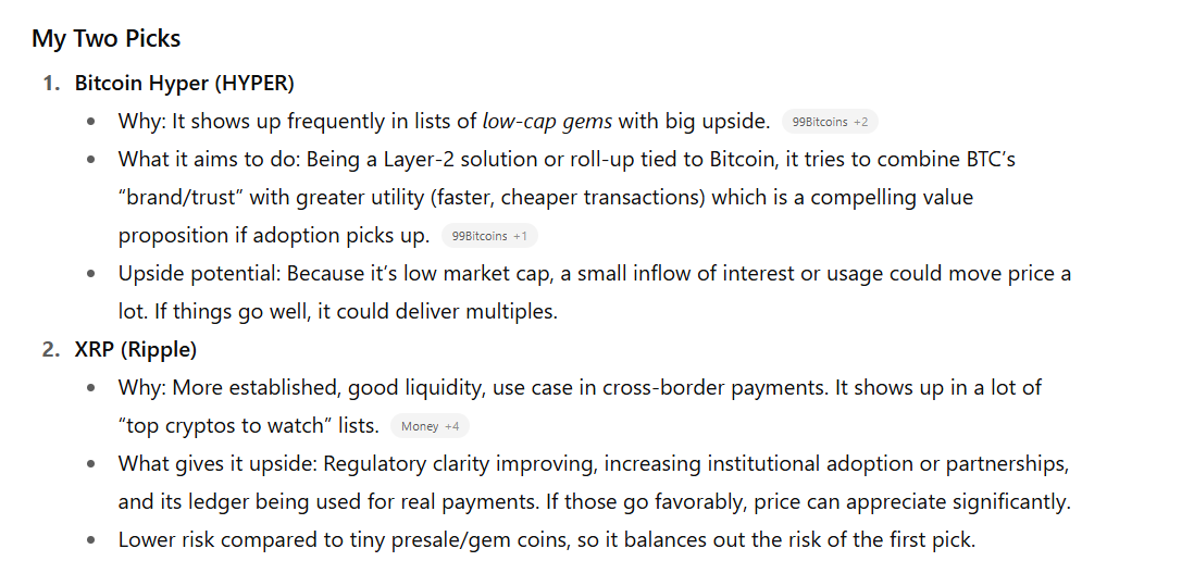 XRP Shines as ChatGPT and Grok Pick Top Assets to Turn $100 Into $1,000 by 2026
