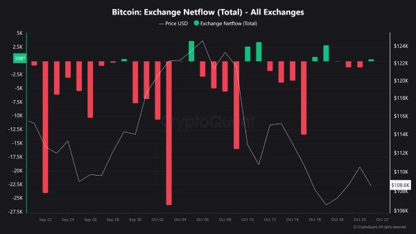 Bitcoin&rsquo;s 30-day Binance netflow turns negative, as more BTC leaves exchanges