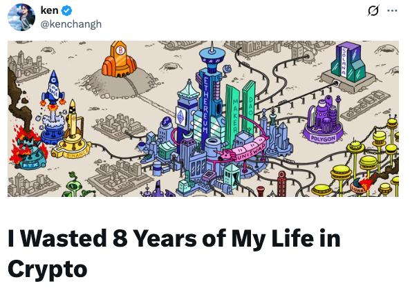 &ldquo;I Wasted 8 Years in Crypto&rdquo;: A Builder&rsquo;s Exit Note Goes Viral Across Asia