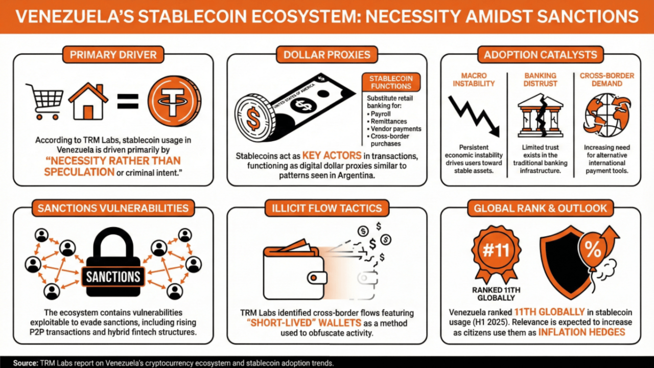 TRM Labs Underscores Venezuela's Positive Crypto Adoption in a Risky Ecosystem