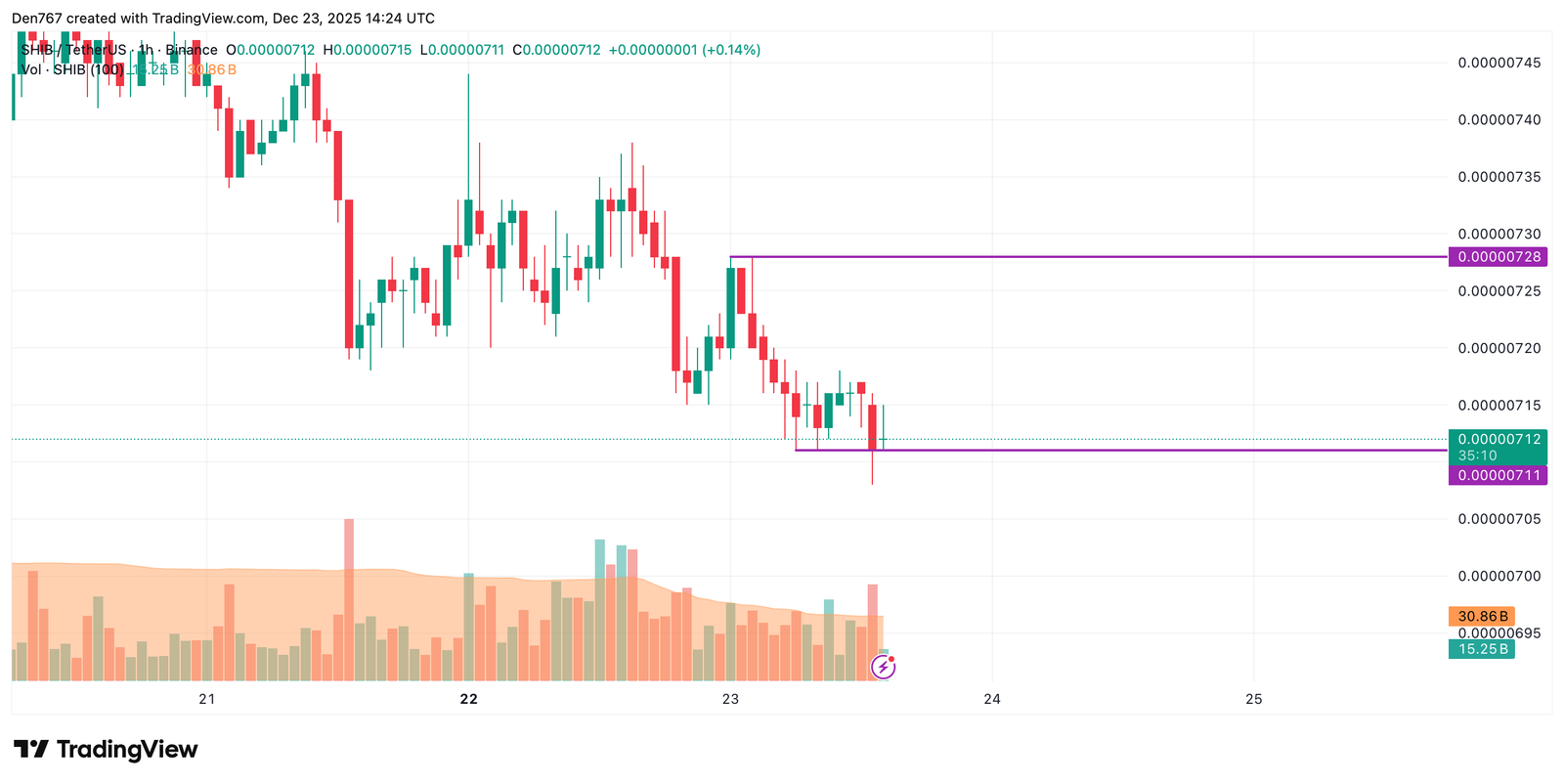 SHIB Price Analysis for December 23