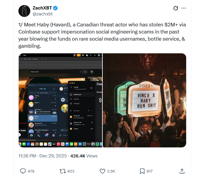 Fake Coinbase support scammer allegedly stole $2M from users