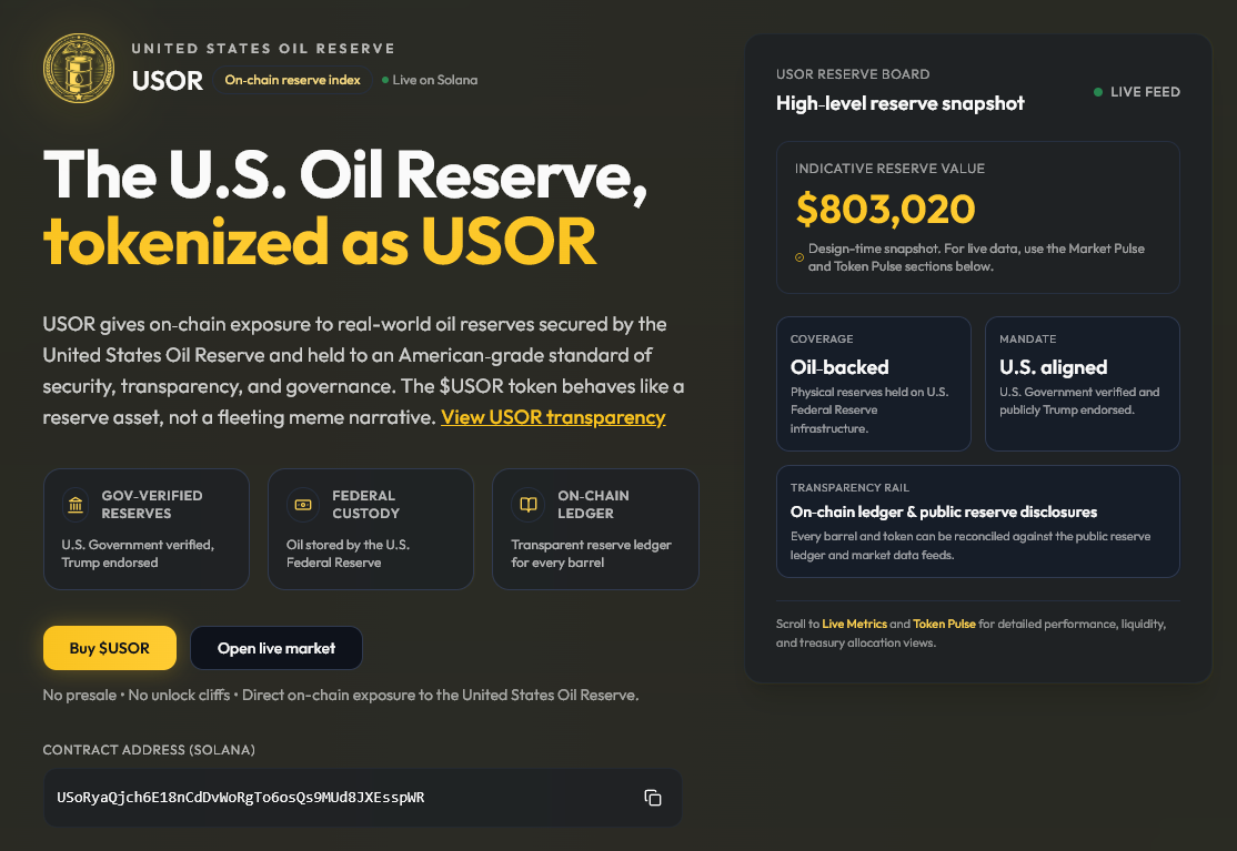 US&ndash;Venezuela Oil Moves Ignite Meme Coin Frenzy as &lsquo;USOR&rsquo; Surges 150%