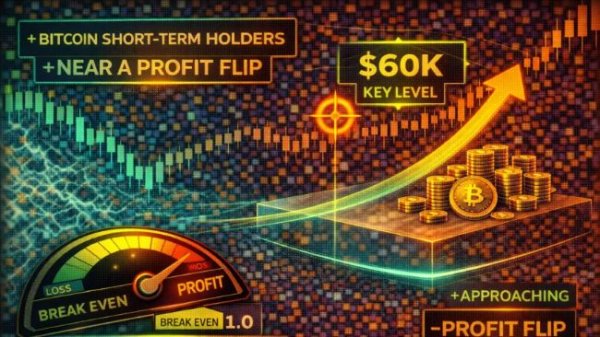 Bitcoin Short-Term Holders Near A Profit Flip: A Key Level Comes Into Focus