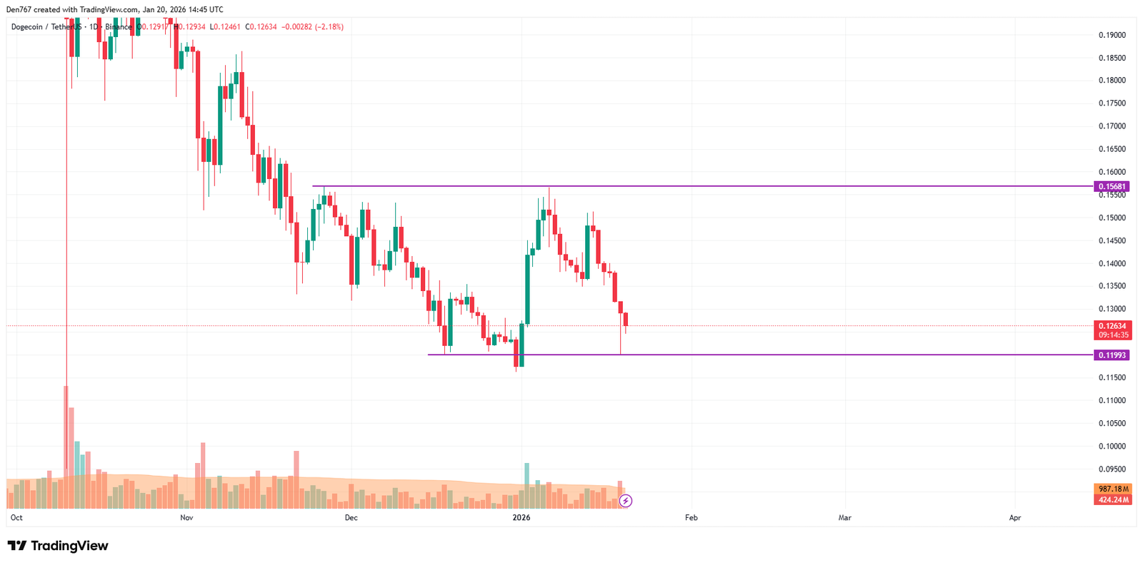 DOGE Price Analysis for January 20