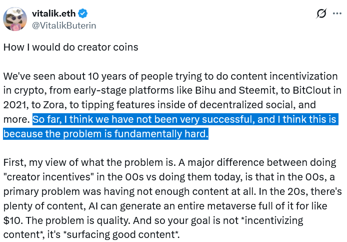 Buterin pitches DAOs, prediction markets to reward content creators