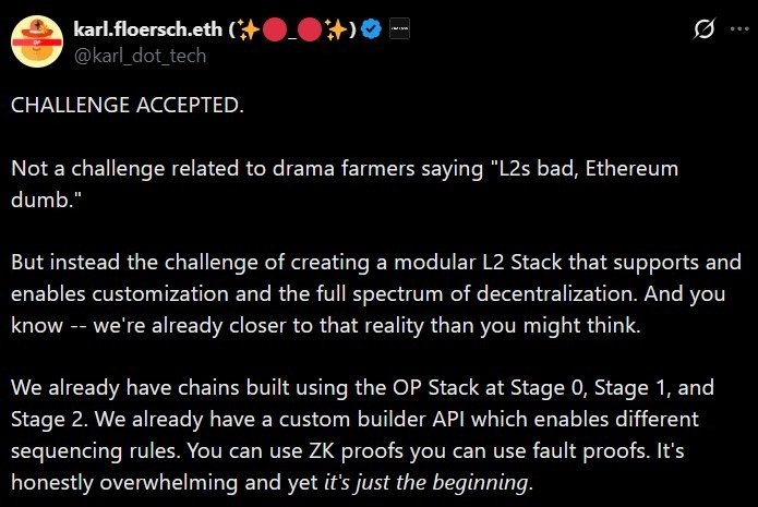 Arbitrum, Optimism and Base weigh in after Vitalik questions L2 scaling model