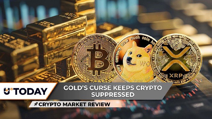 Crypto Market Review: Bitcoin (BTC) vs. Gold Unfolding Now, XRP Hits Price Ceiling, Analyzing Dogecoin's (DOGE) Chances to Enter Price Recovery This Month