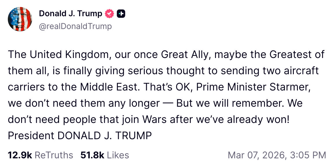 Trump documents meltdown over Iran war on Truth Social