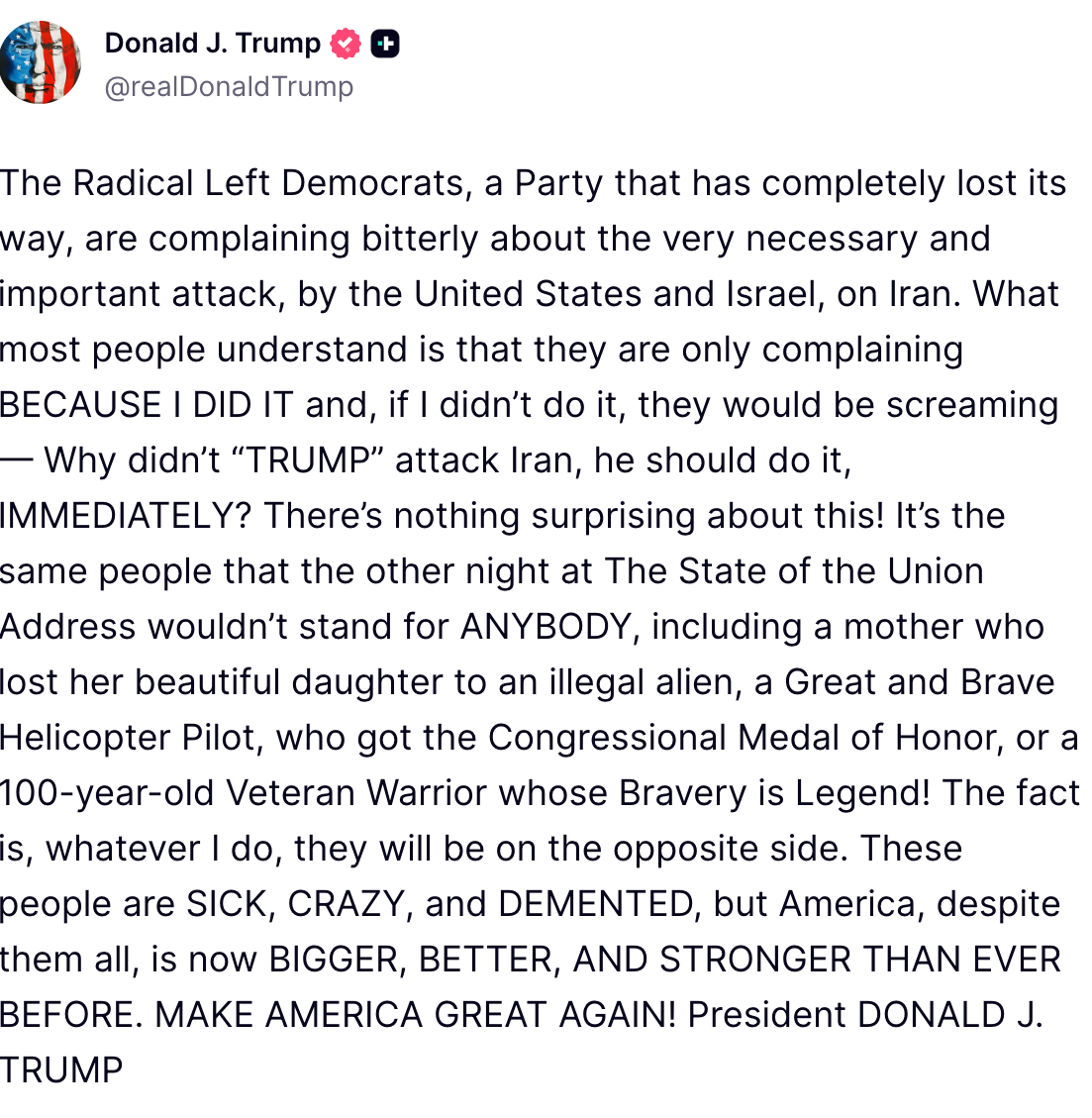 Trump documents meltdown over Iran war on Truth Social