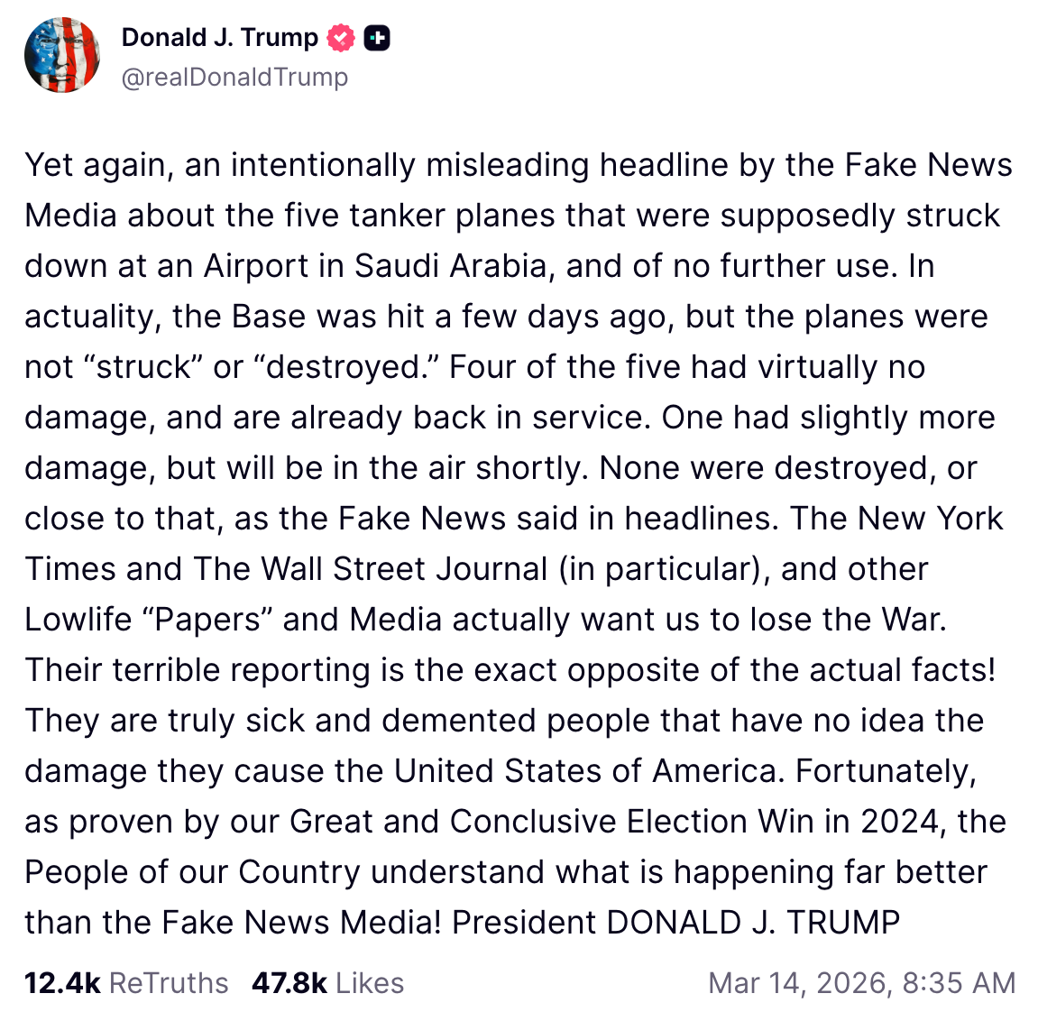 Trump documents meltdown over Iran war on Truth Social
