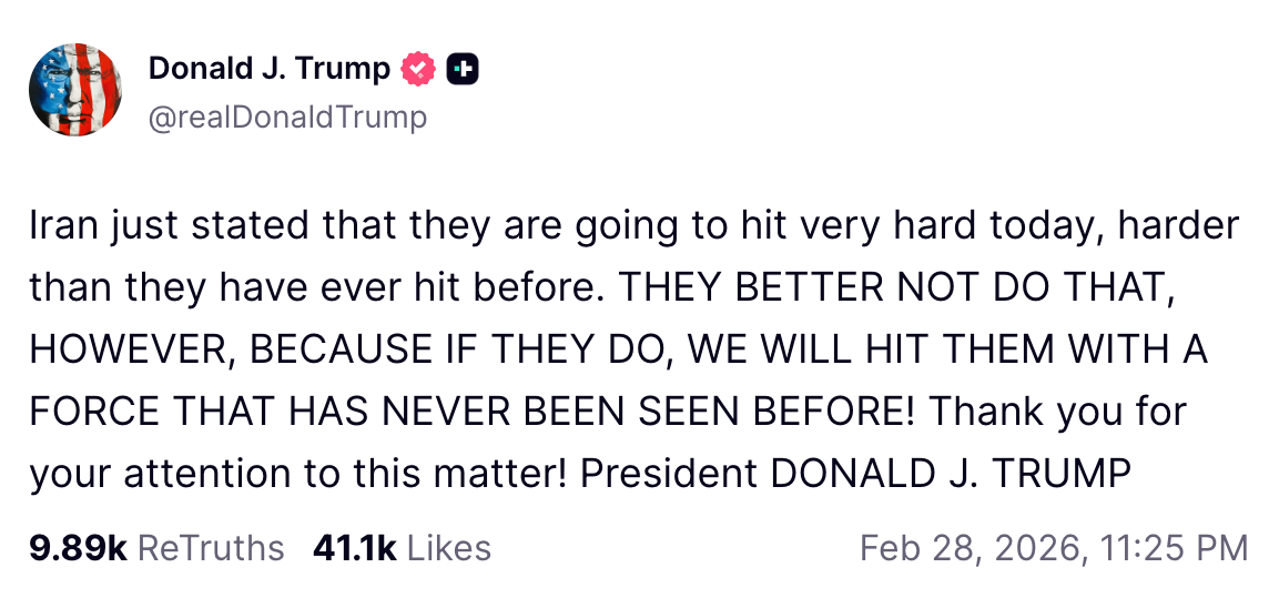 Trump documents meltdown over Iran war on Truth Social