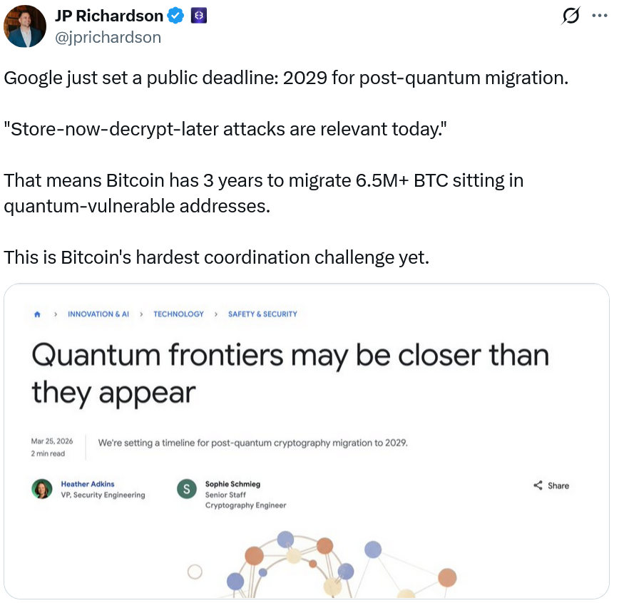 Google targets 2029 post-quantum migration as threats draw nearer Google targets 2029 post-quantum migration as threats draw nearer