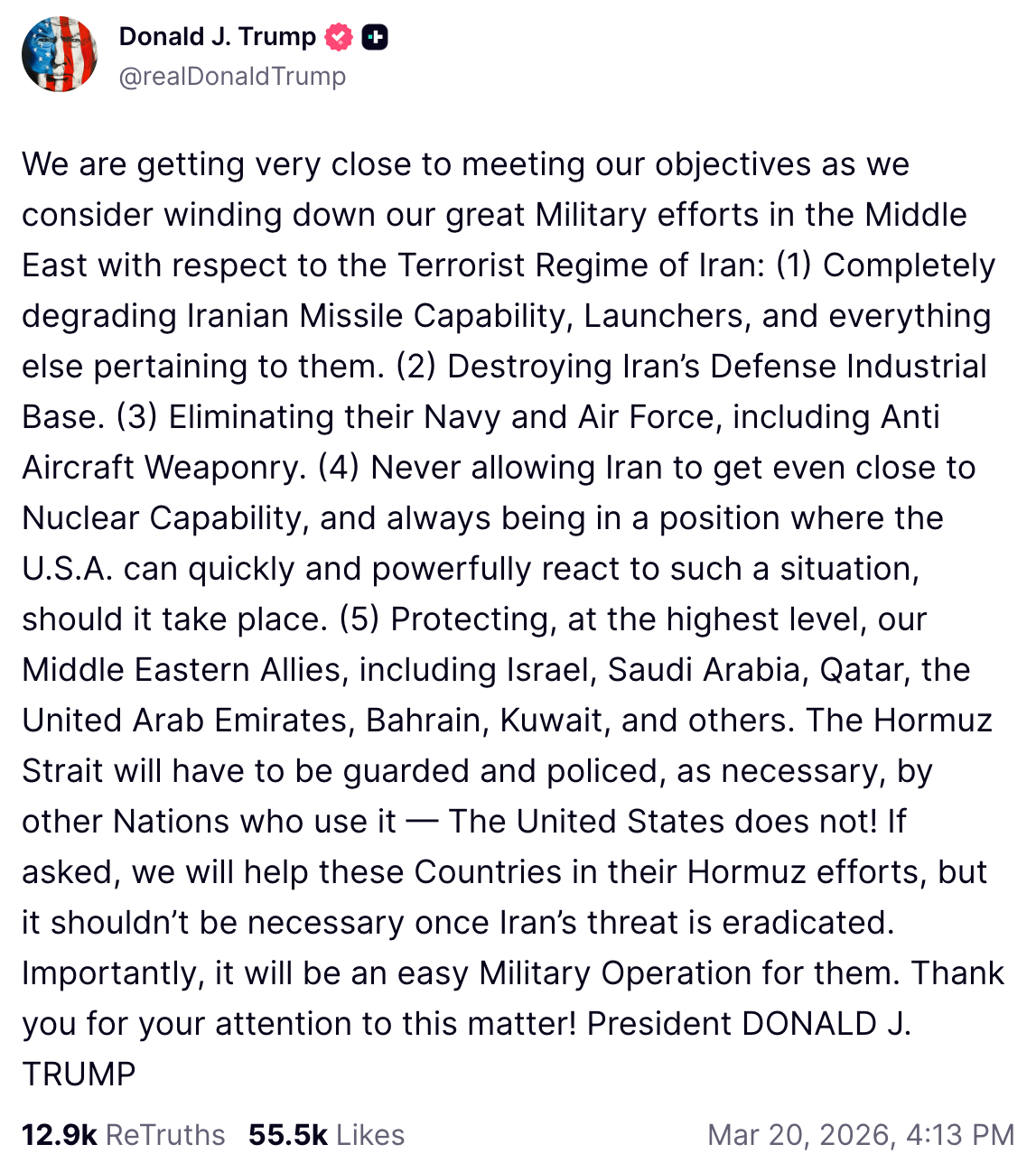 Trump documents meltdown over Iran war on Truth Social