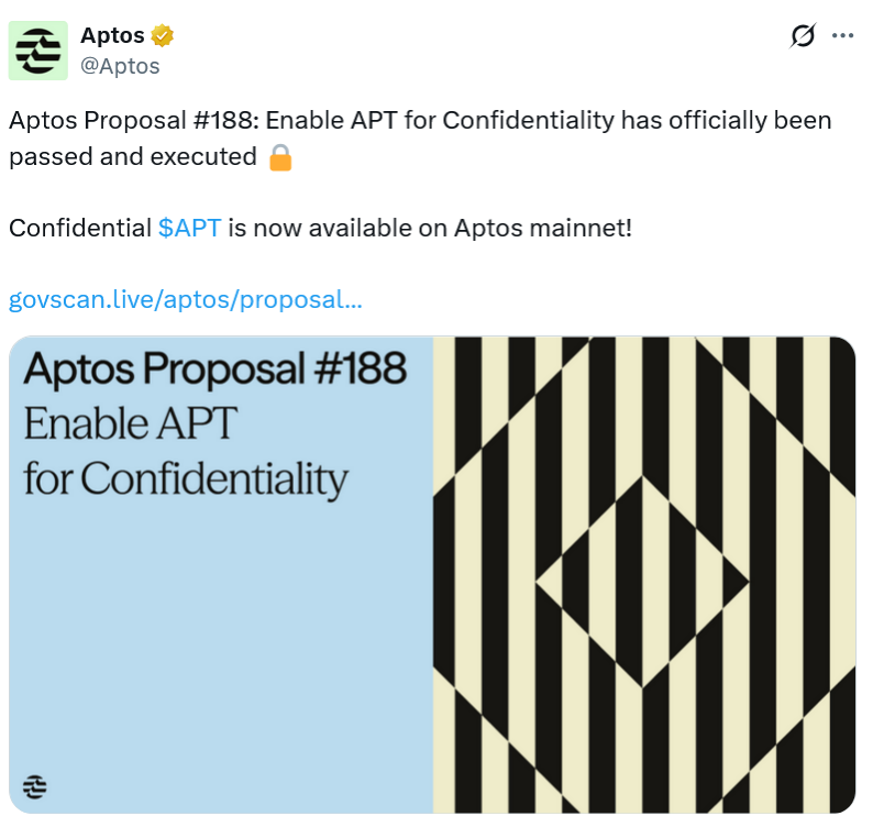 Aptos says its new privacy coin seeks to fix one of crypto&rsquo;s biggest trade-offs