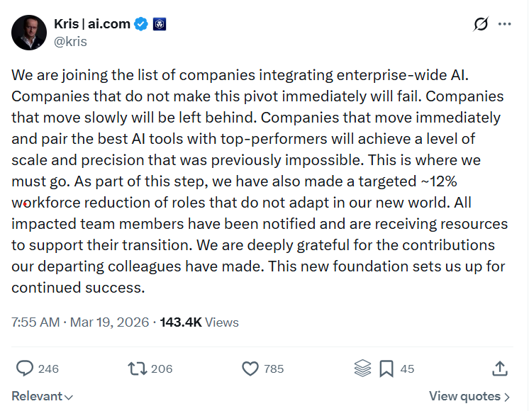 Marc Andreessen calls AI job loss fears “fake,” expects employment gains Marc Andreessen calls AI job loss fears “fake,” expects employment gains