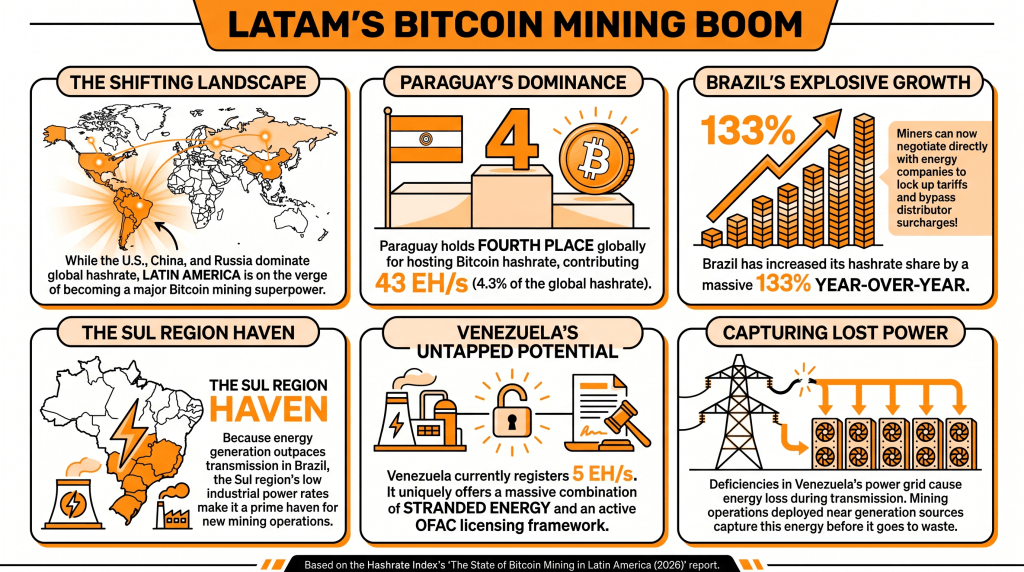 Hashrate Index: Brazil and Venezuela Show Potential to Grow Latam's Bitcoin Mining Share