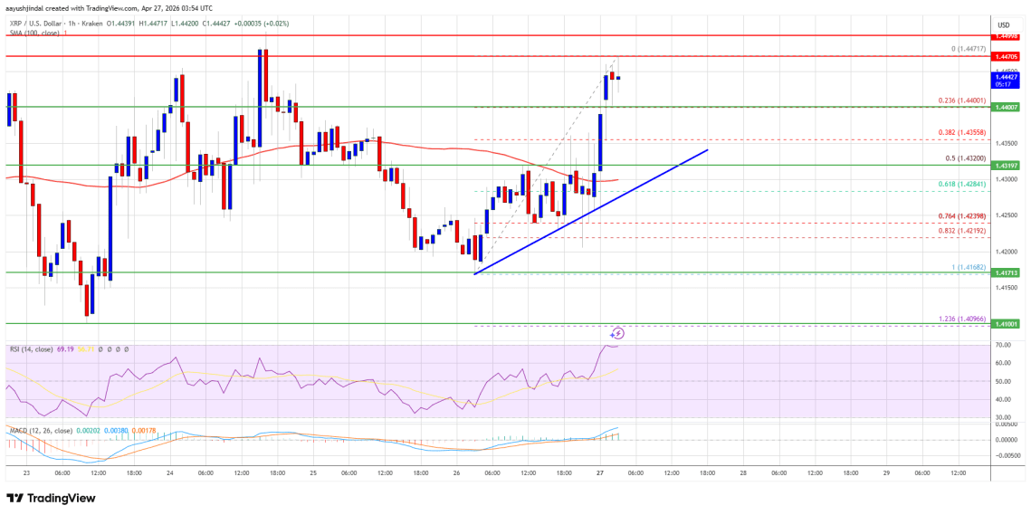 XRP Price Eyes $1.45 Break Again, Can Bulls Force Upside Move?