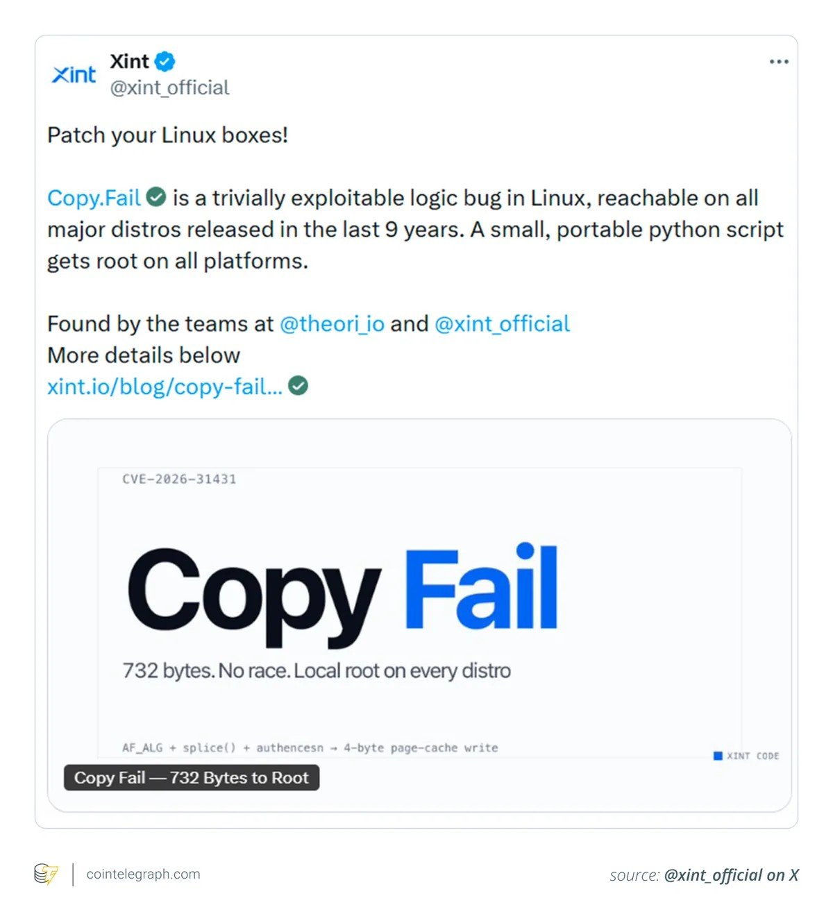Why a 2017 Linux bug is now a major concern for the crypto industry