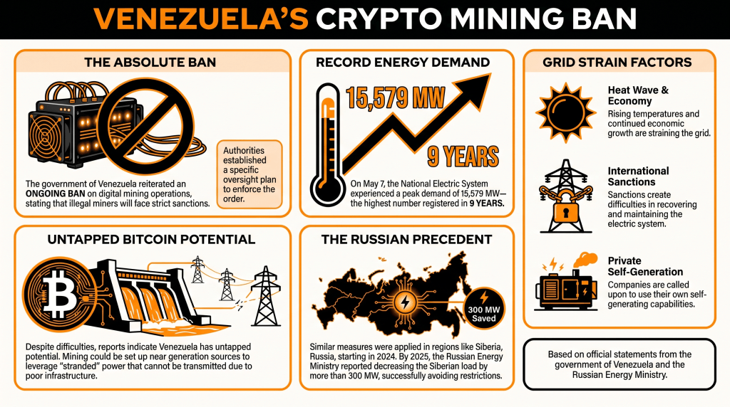 Venezuela Upholds Crypto Mining Ban as Power Demand Hits 9-Year Peak Venezuela Upholds Crypto Mining Ban as Power Demand Hits 9-Year Peak