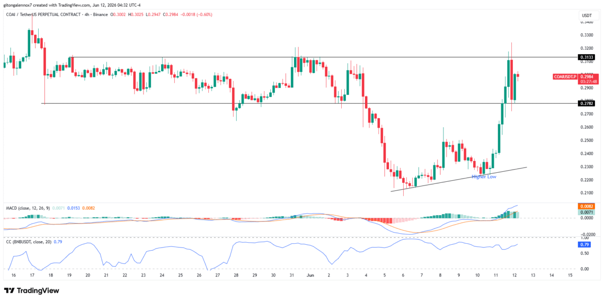 ChainOpera AI up 25% amid retail buying activity &ndash; Can COAI break past $0.31?