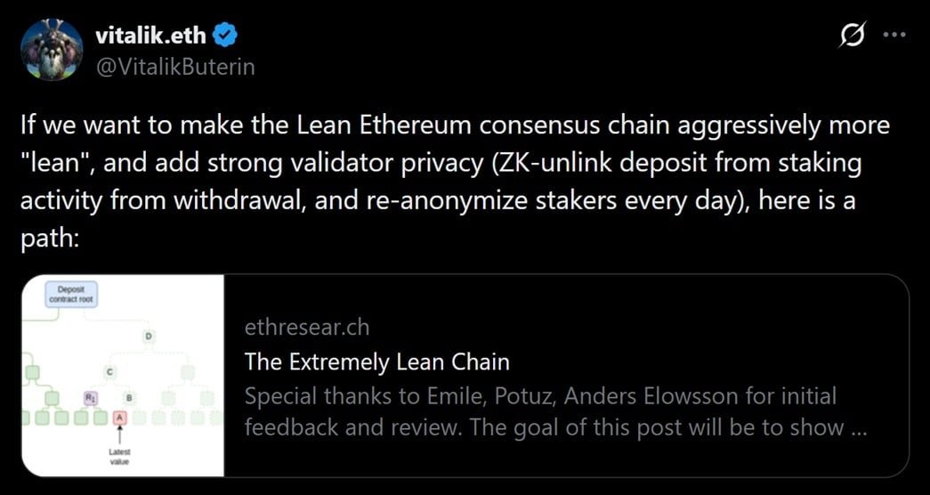 'Privacy Is No Longer an Afterthought': Vitalik Buterin Unveils 3-4 Year Plan to Rebuild Ethereum