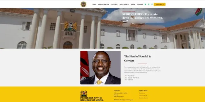 Kenya President&rsquo;s Website Breached as Hackers Demand 5 BTC Ransom