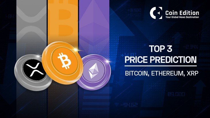 Top 3 Price Predictions for Today: Bitcoin, Ethereum, and XRP