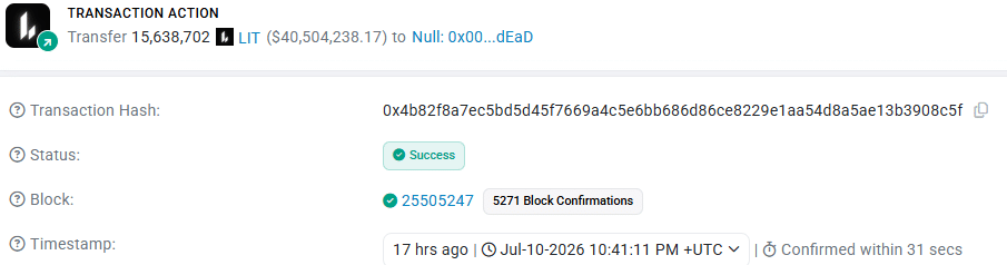 Is LIT’s burn worth $42 million enough to spur the altcoin’s next big rally? Is LIT’s burn worth $42 million enough to spur the altcoin’s next big rally?