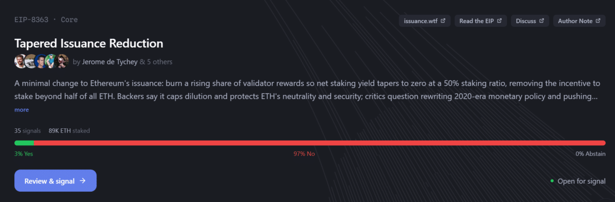 &lsquo;AI slop&rsquo; or dissent? Inside Ethereum&rsquo;s EIP-8363 censorship row