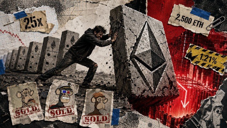 Machi Big Brother sells 3 Bored Apes to cut his Ethereum long in 52%, but liquidation moved to just $22 away Machi Big Brother sells 3 Bored Apes to cut his Ethereum long in 52%, but liquidation moved to just $22 away