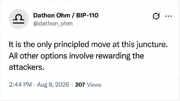 BIP-110 Backers Plot Minority Chain's PoW Reset to 'Fire' Bitcoin Miners