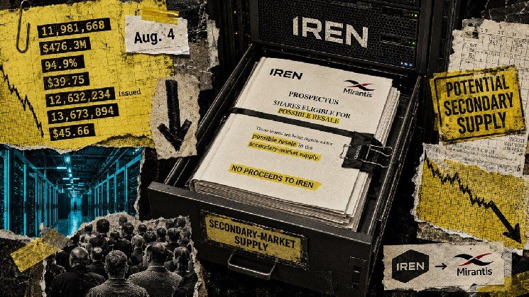 IREN&rsquo;s $625 million AI bet creates a $476 million stock overhang