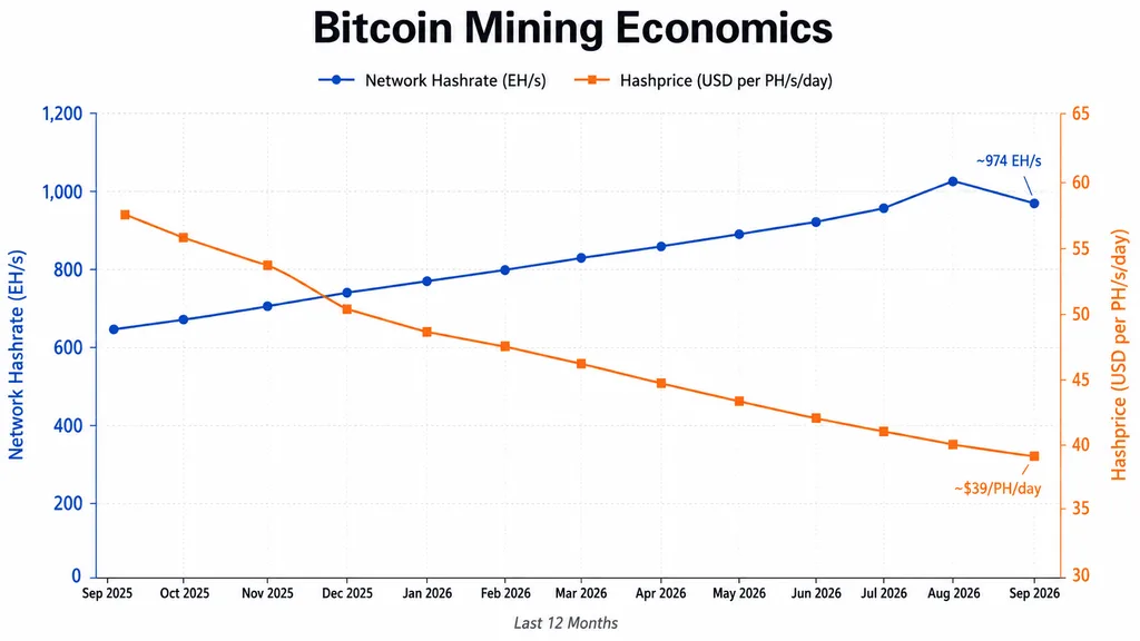 Bitcoin Mining Hashrate Nears 1 ZH/s as AI Data Centers Squeeze Miner Profits