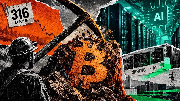 Bitcoin&rsquo;s 316-day hashrate drought shows why AI could make this mining downturn harder to reverse