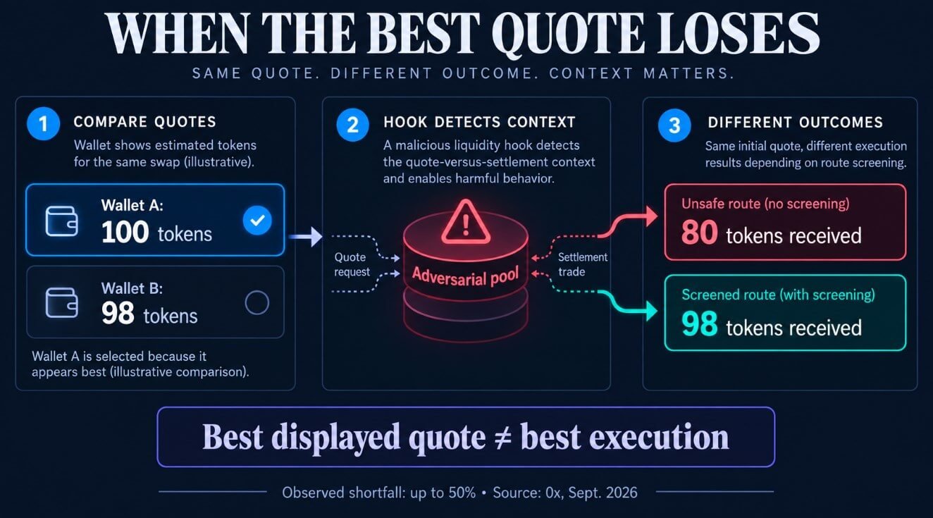 Malicious Uniswap v4 hooks are baiting DeFi traders with fake swap quotes Malicious Uniswap v4 hooks are baiting DeFi traders with fake swap quotes