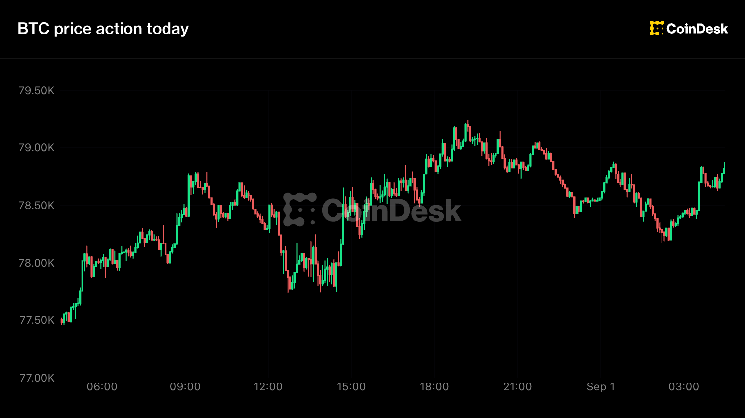 Bitcoin steady above $78,000, HYPE leads as majors slip on hawkish Fed bets