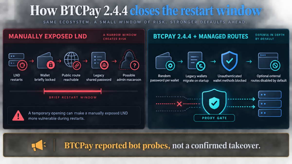 Malicious bots are actively probing exposed Bitcoin payment servers to steal master administrative keys
